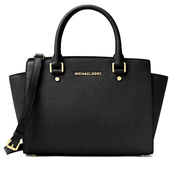 Michael Kors Black Leather Tote Bag - Picture 1 of 17